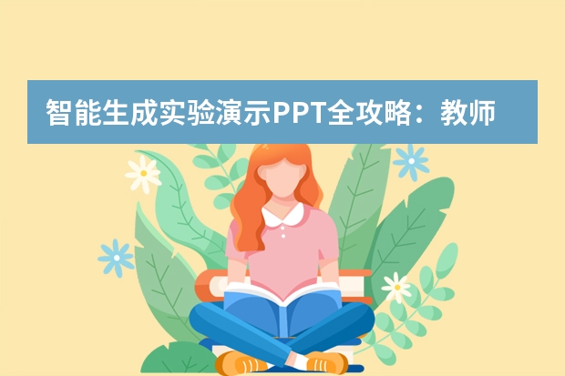 智能生成實驗演示PPT全攻略：教師高效備課新方式