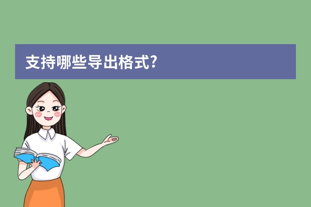 支持哪些導(dǎo)出格式?