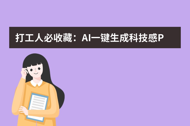 打工人必收藏：AI一鍵生成科技感PPT，老板看了直點贊